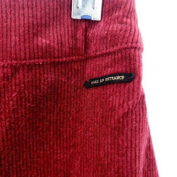 NUMPH Ruffle Corduroy Red Fired Berries Skirt - Picture 5 of 7